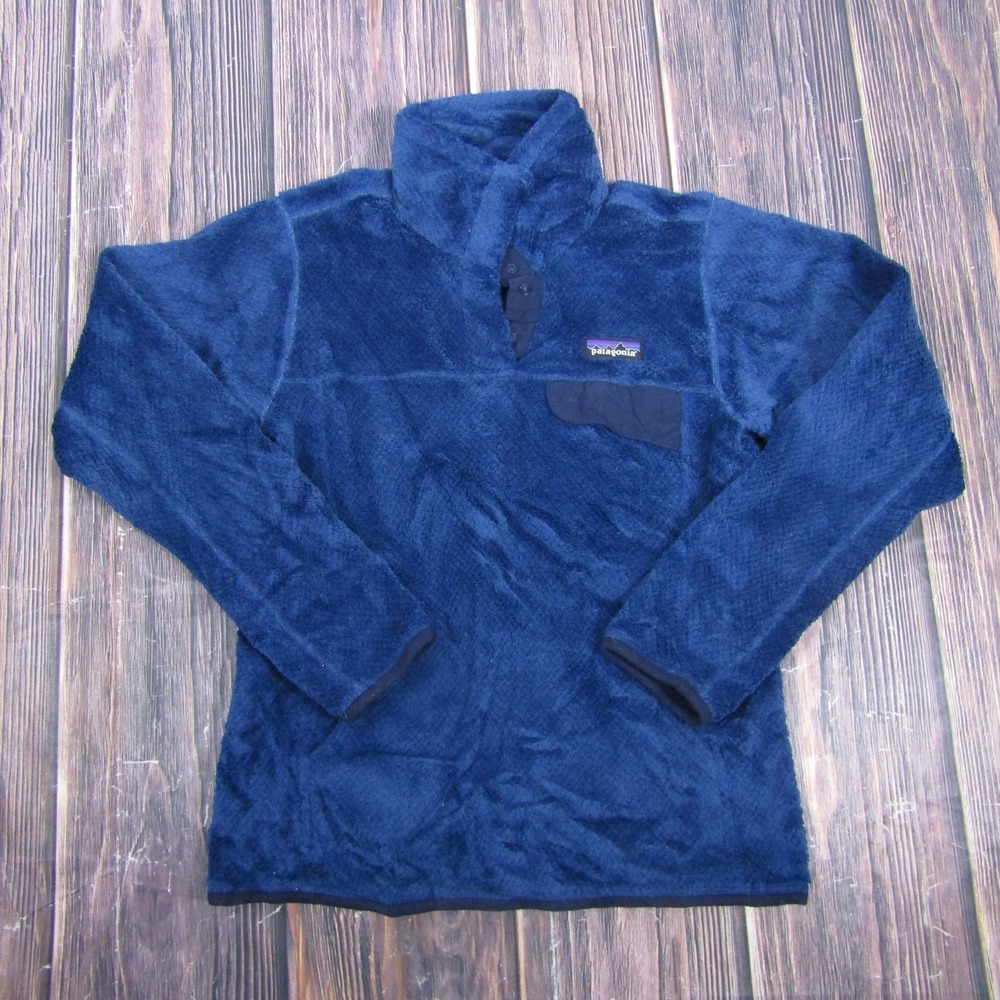 Patagonia Jacket Womens XS Blue Snap-T Fleece Pullover High Pile Cozy Warm